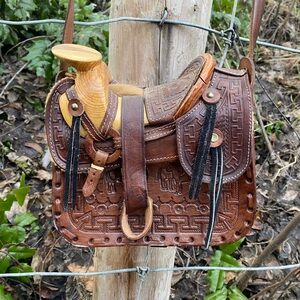 Leather Western Saddle Bag